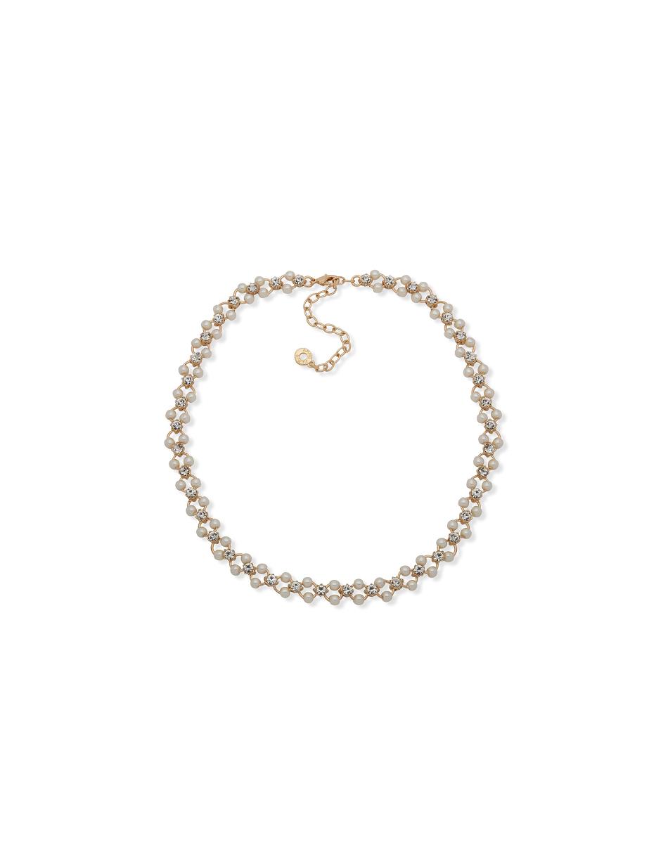 Collier Anne Klein Open Faux Pearl Station Collar   | CUO-0917599